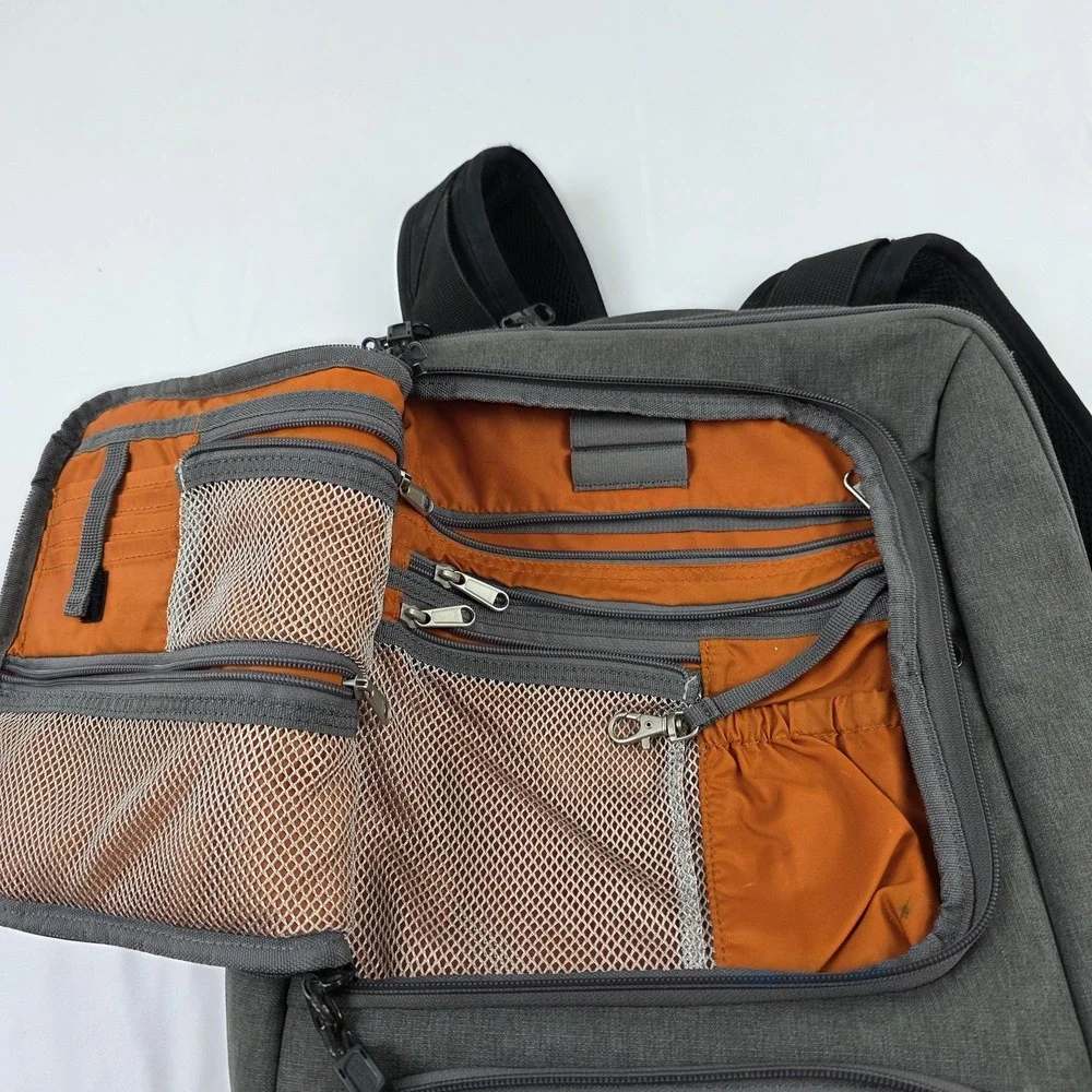 Ebags Backpack Gray 17 Inch Laptop Bag Travel Daypack Men Polyester Soft Case